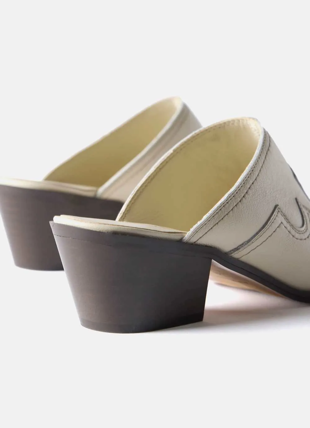 White Western Mule Heels sold by Mint Velvet product image thumbnail 4