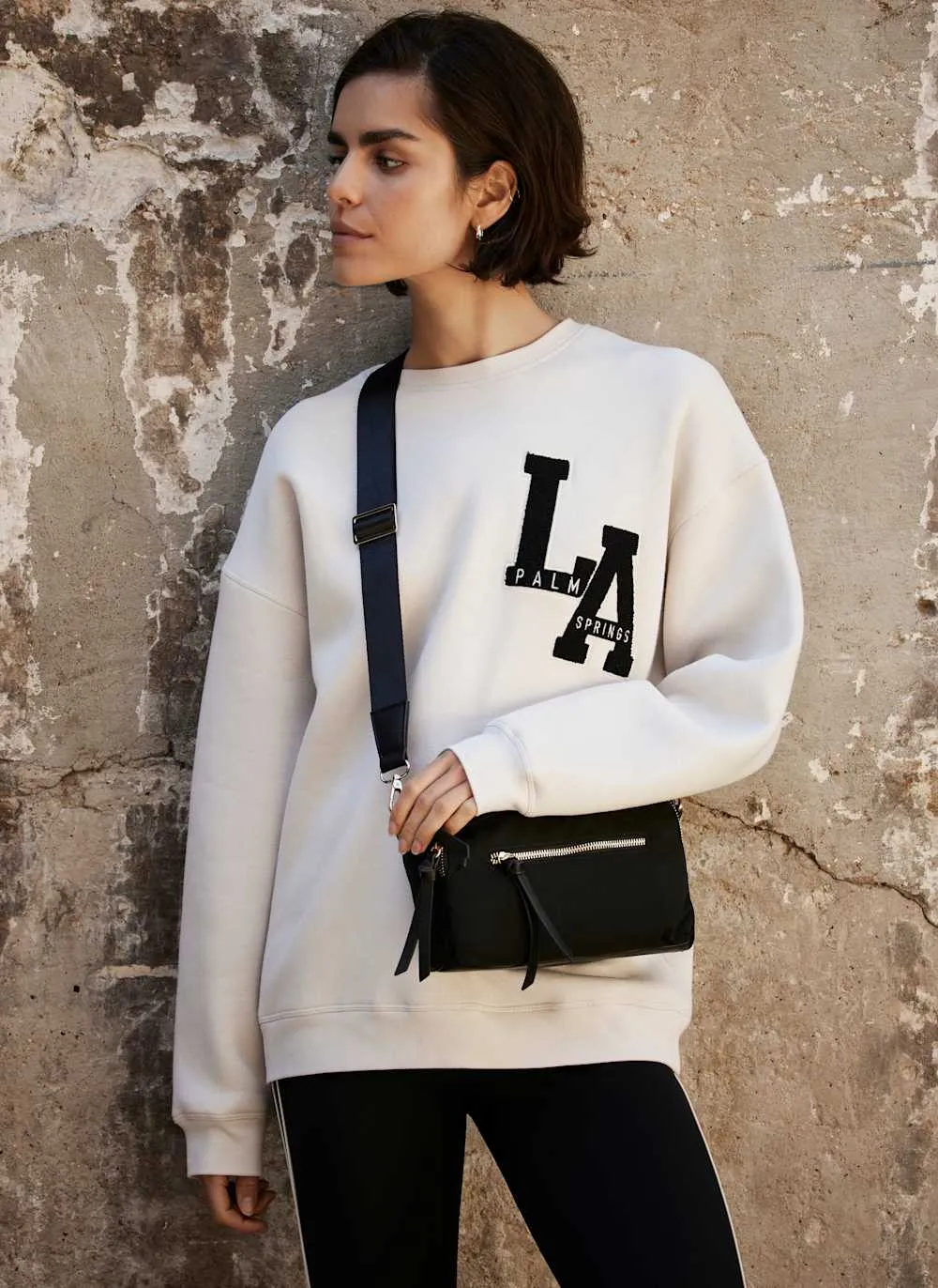 Neutral LA Motif Sweatshirt sold by Mint Velvet product image thumbnail 5