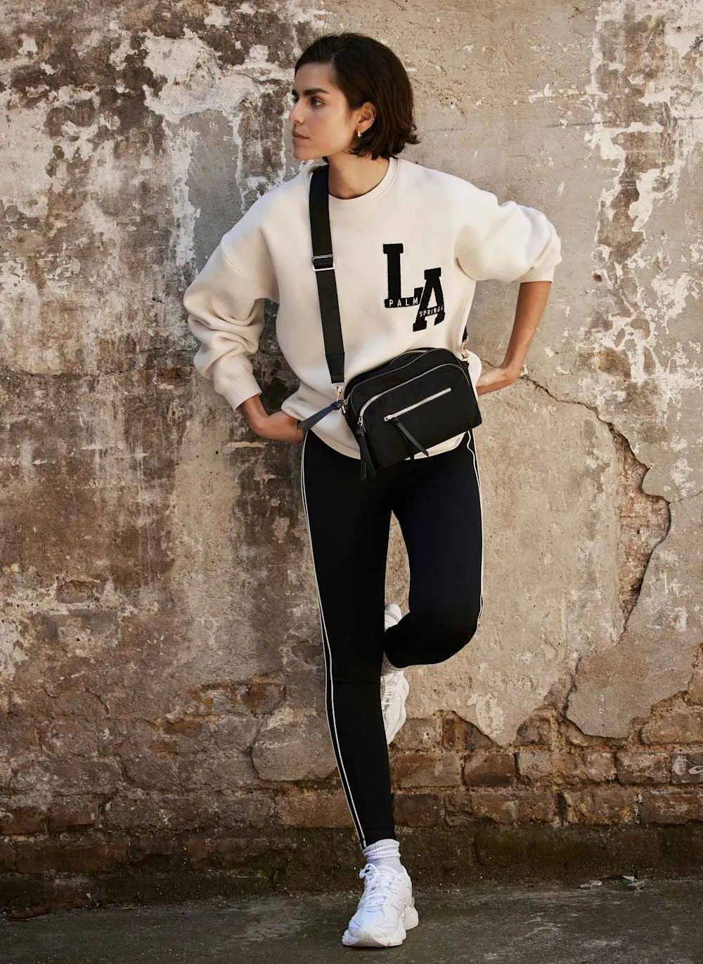 Neutral LA Motif Sweatshirt sold by Mint Velvet product image thumbnail 4