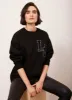 Black LA Motif Sweatshirt sold by Mint Velvet