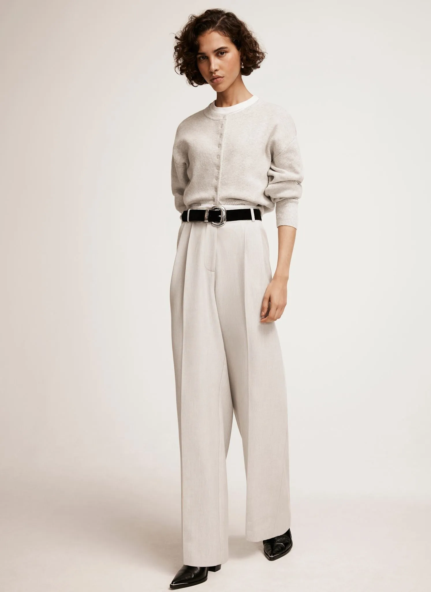 Grey Pleated Wide Trousers sold by Mint Velvet product image thumbnail 2