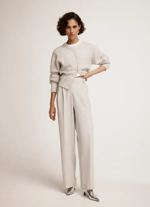 Grey Pleated Wide Trousers sold by Mint Velvet
