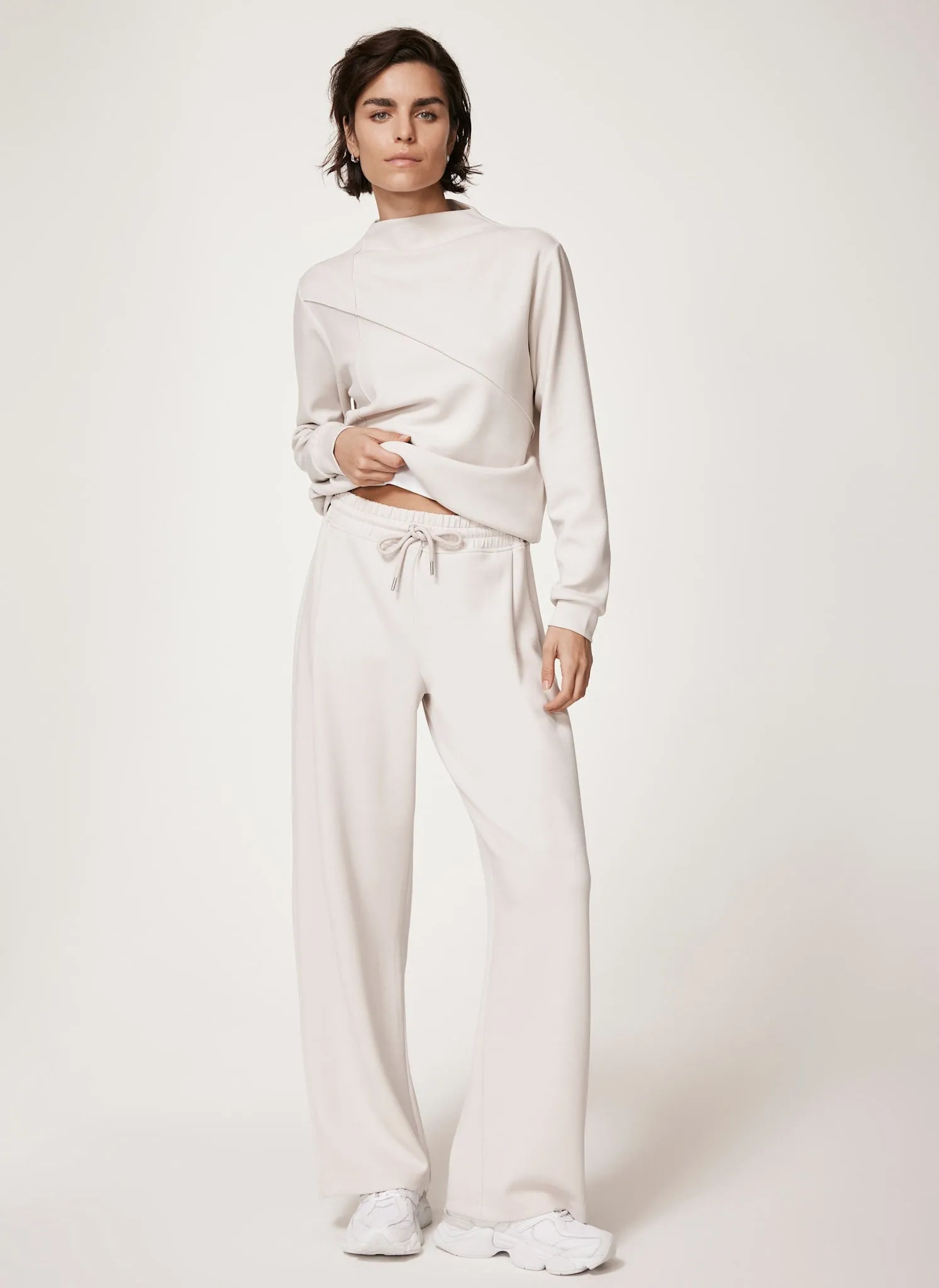 Neutral High Neck Softluxe Sweatshirt sold by Mint Velvet product image thumbnail 4