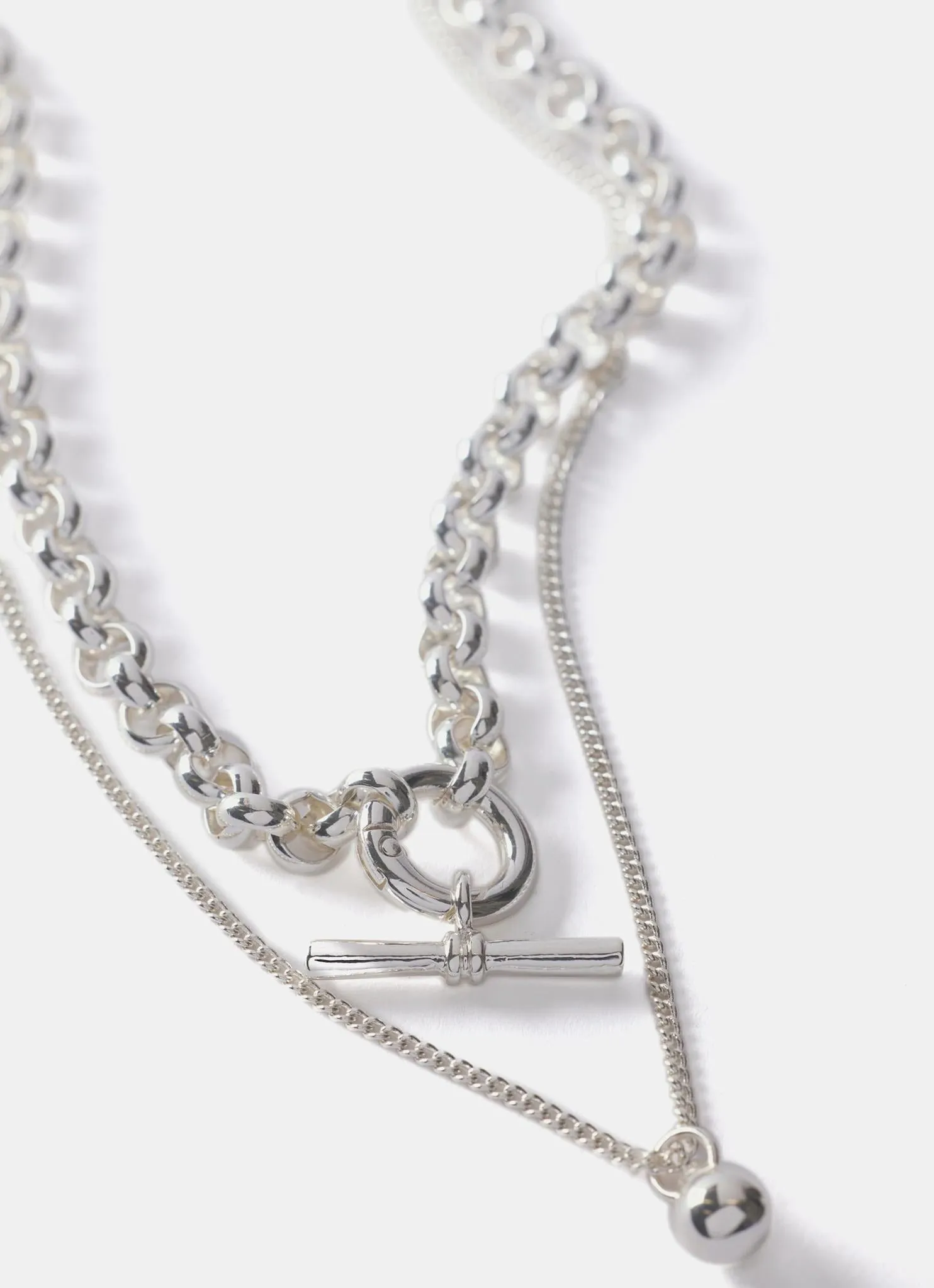 Silver Tone Layered Necklace sold by Mint Velvet product image thumbnail 2