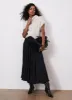 Black Satin Crinkle Maxi Skirt sold by Mint Velvet