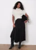 Black Satin Crinkle Maxi Skirt sold by Mint Velvet