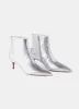 Kaia Silver Leather Kitten Heel Boots sold by Mint Velvet