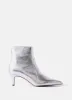 Kaia Silver Leather Kitten Heel Boots sold by Mint Velvet