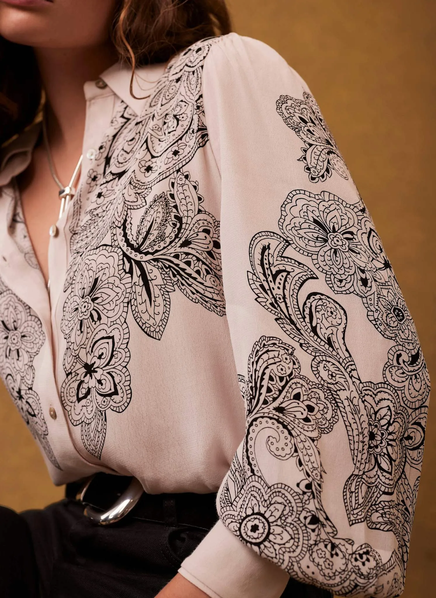 Cream Western Print Shirt sold by Mint Velvet product image thumbnail 3