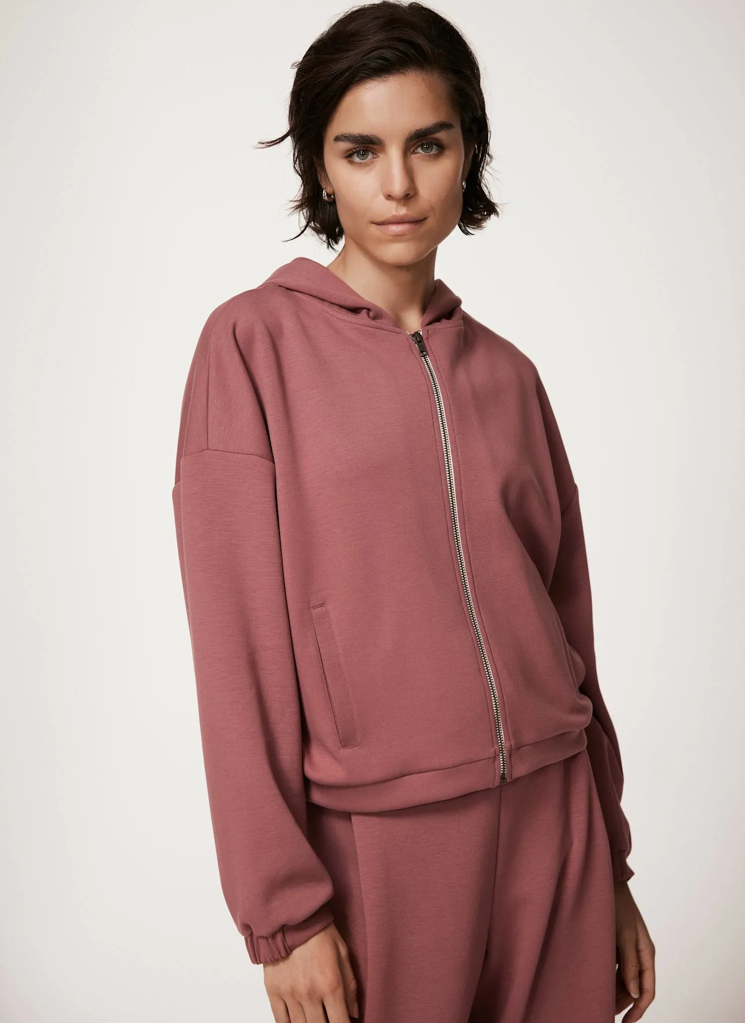 Pink Zip Up Softluxe Hoodie sold by Mint Velvet