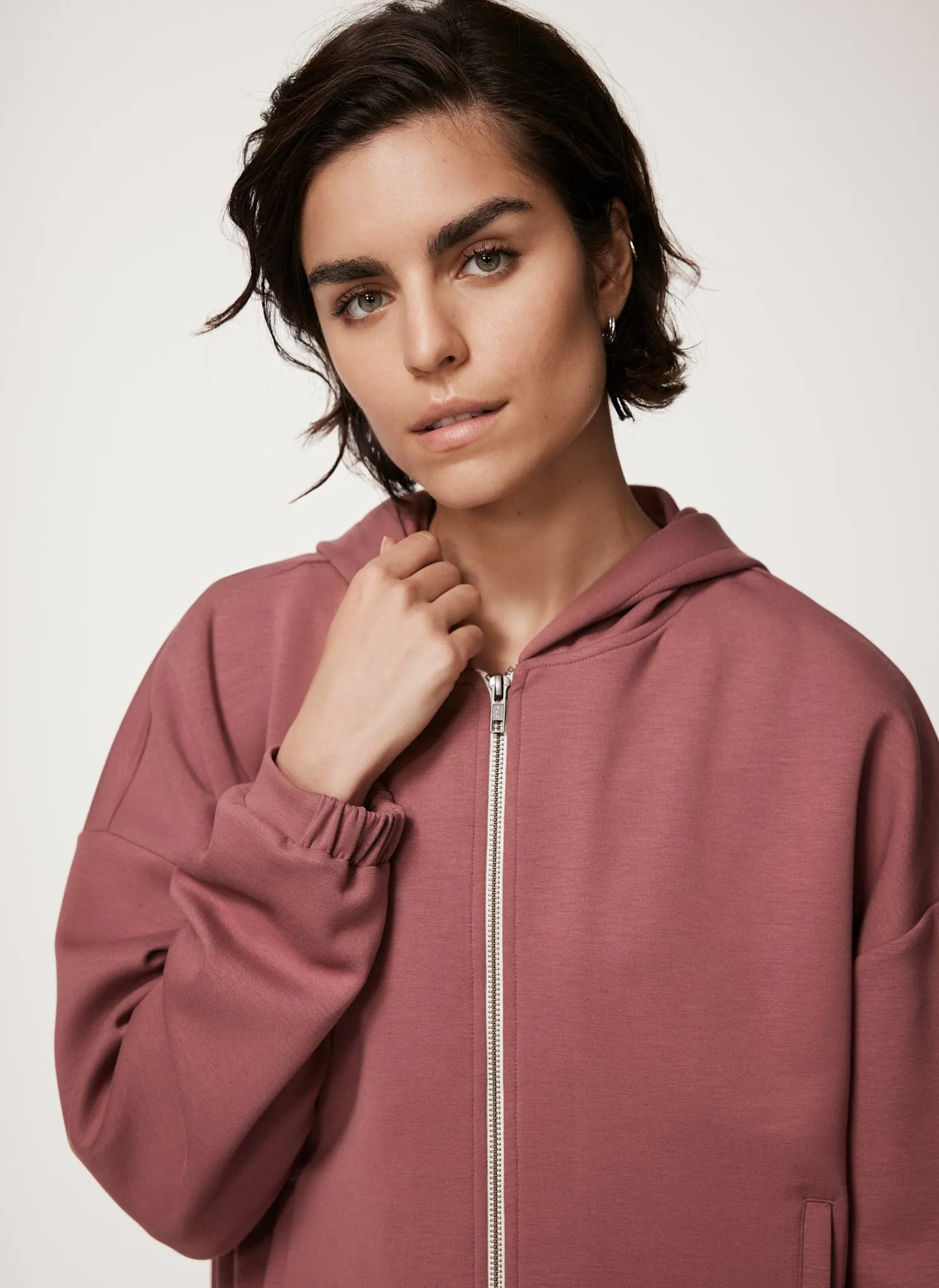 Pink Zip Up Softluxe Hoodie sold by Mint Velvet product image thumbnail 2