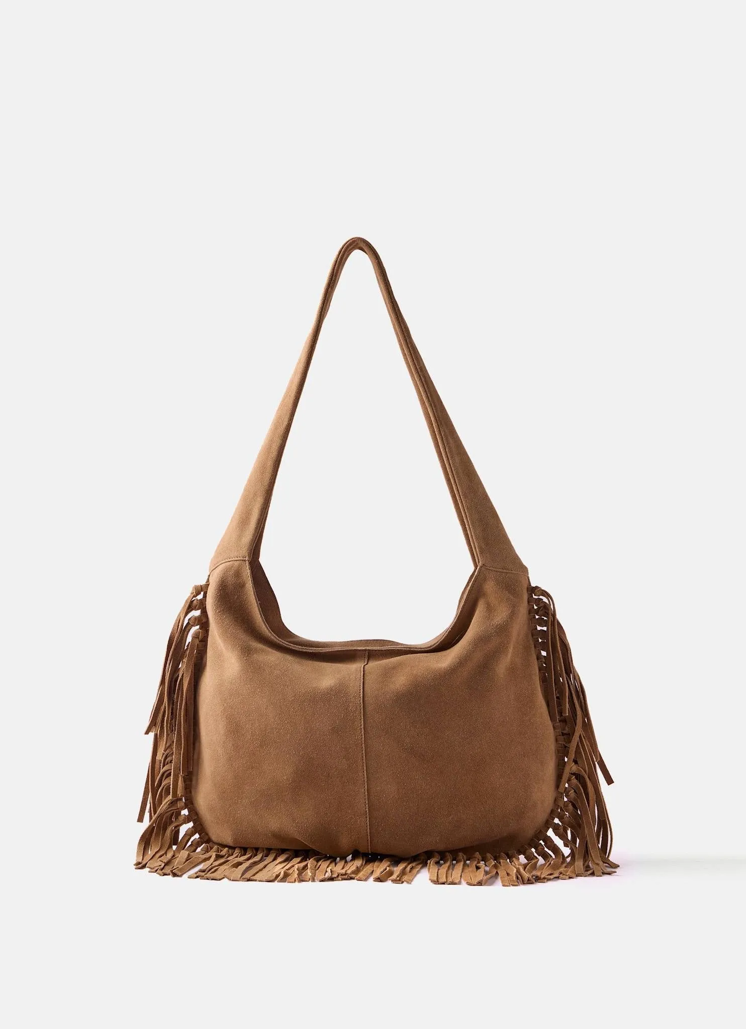Neutral Fringed Suede Bag sold by Mint Velvet product image thumbnail 2
