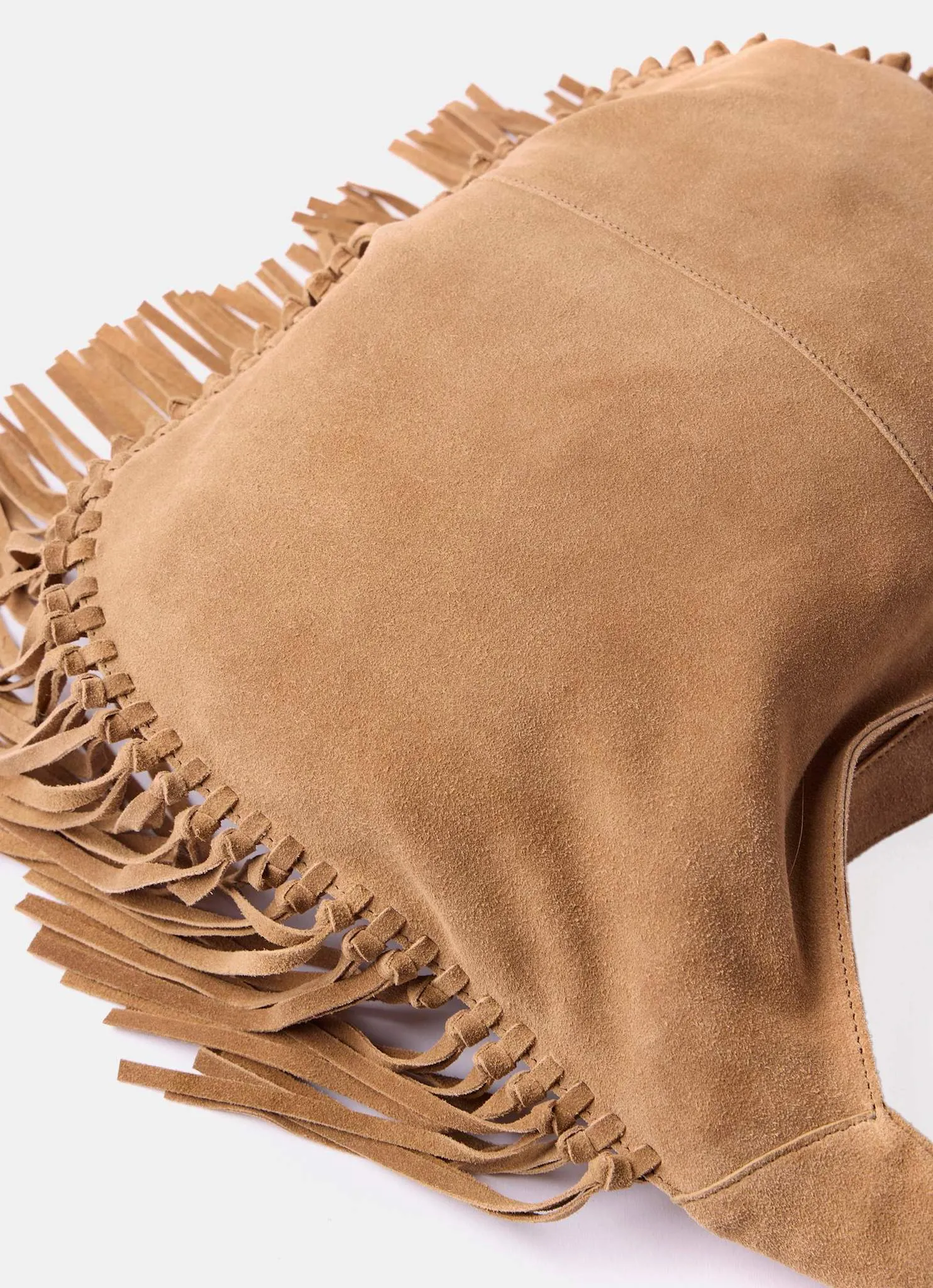 Neutral Fringed Suede Bag sold by Mint Velvet product image thumbnail 5