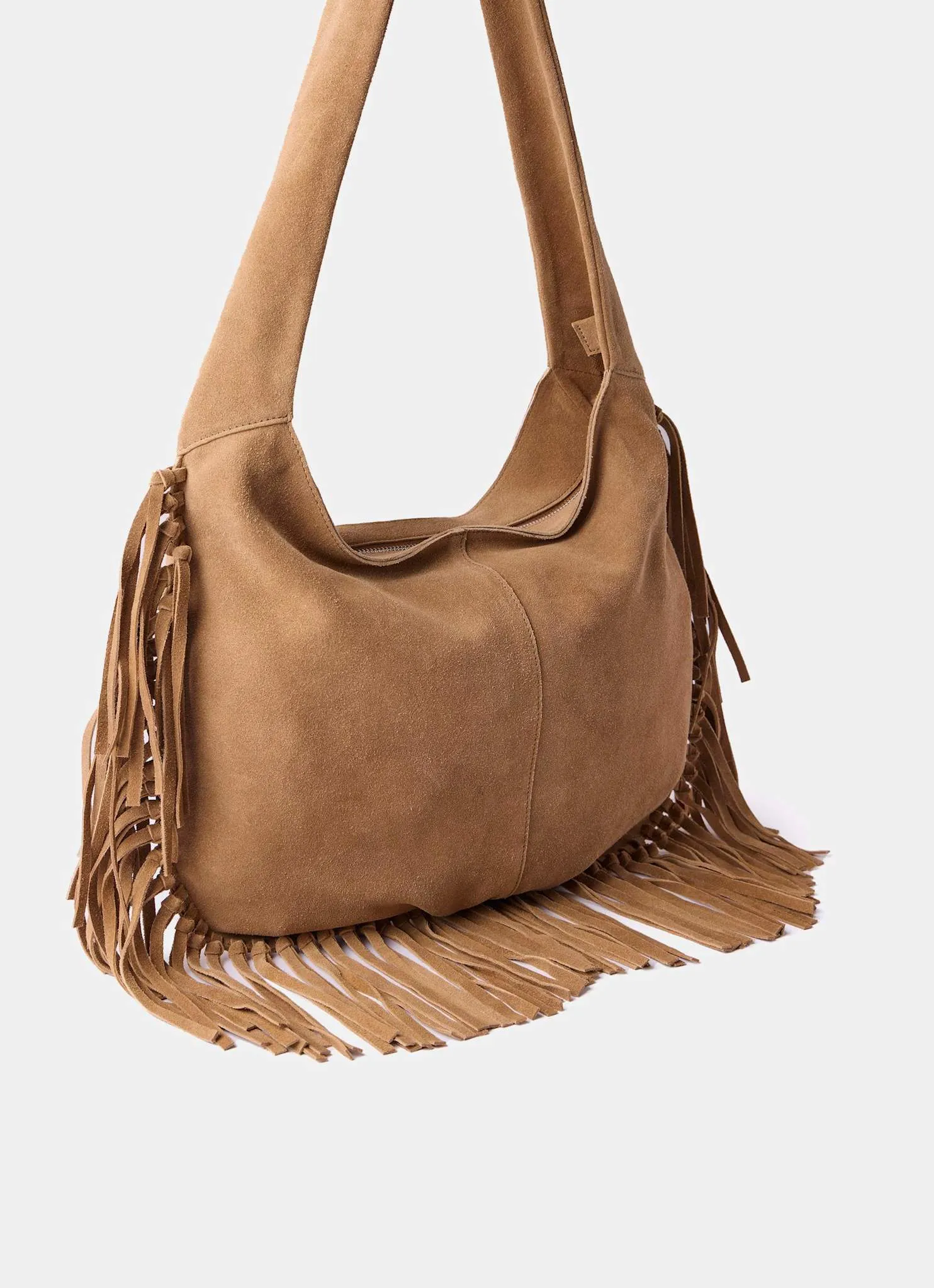 Neutral Fringed Suede Bag sold by Mint Velvet product image thumbnail 3