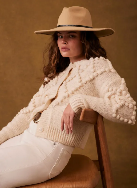 Cream Bobble Stitch Cardigan sold by Mint Velvet