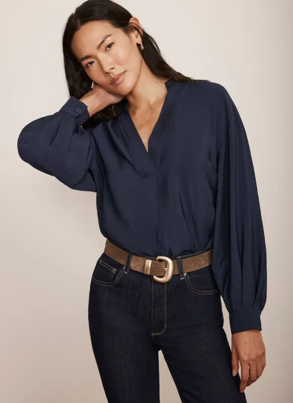 Navy Long Sleeve Blouse sold by Mint Velvet