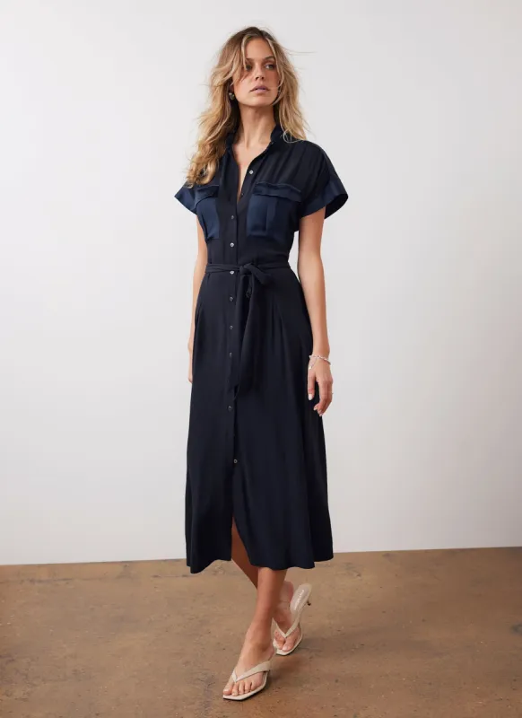 Navy Utility Midi Dress sold by Mint Velvet