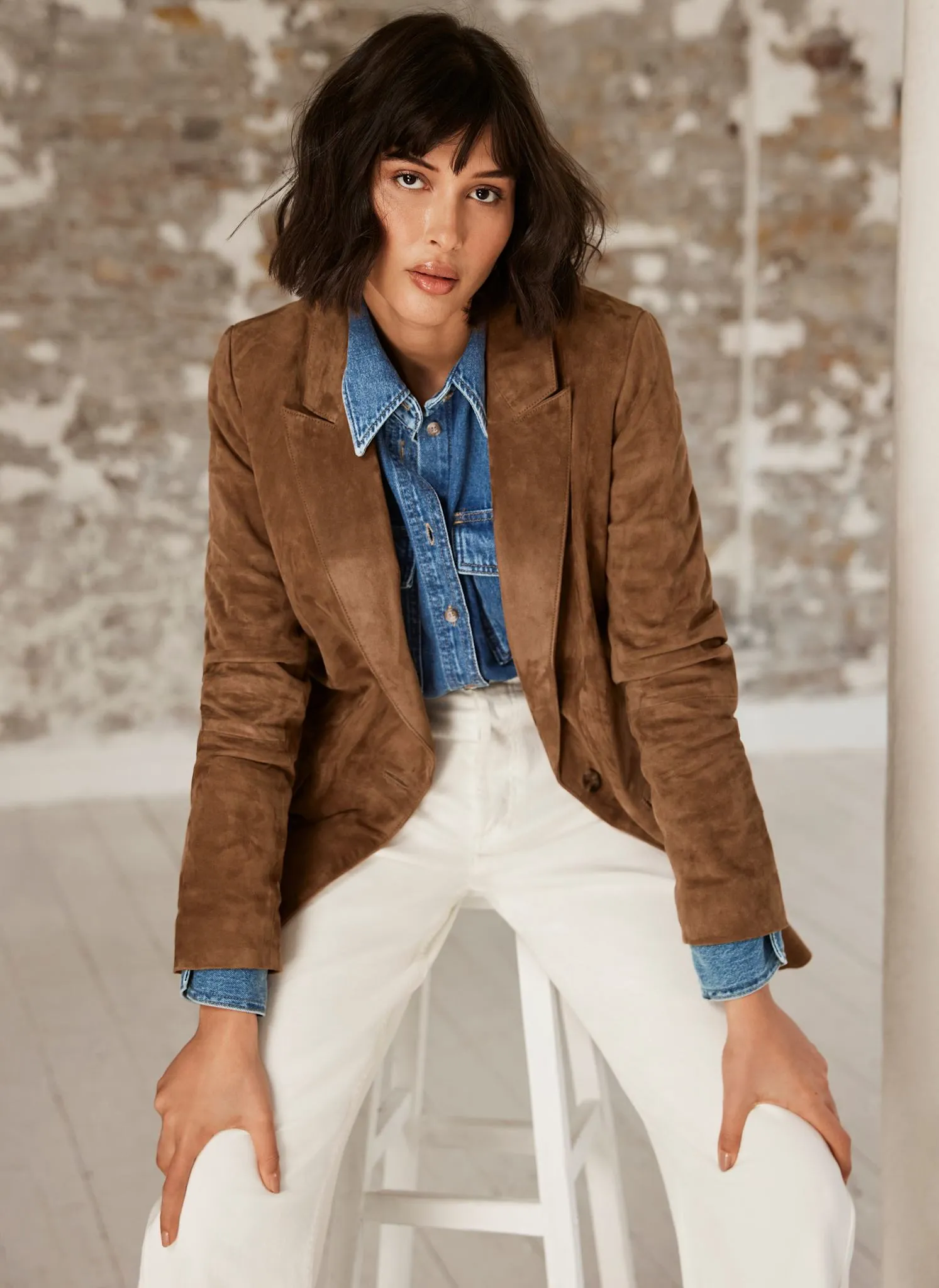 Tan Suede Blazer sold by Mint Velvet product image thumbnail 4