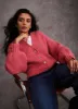 Pink Wool Blend Balloon Sleeve Cardigan sold by Mint Velvet