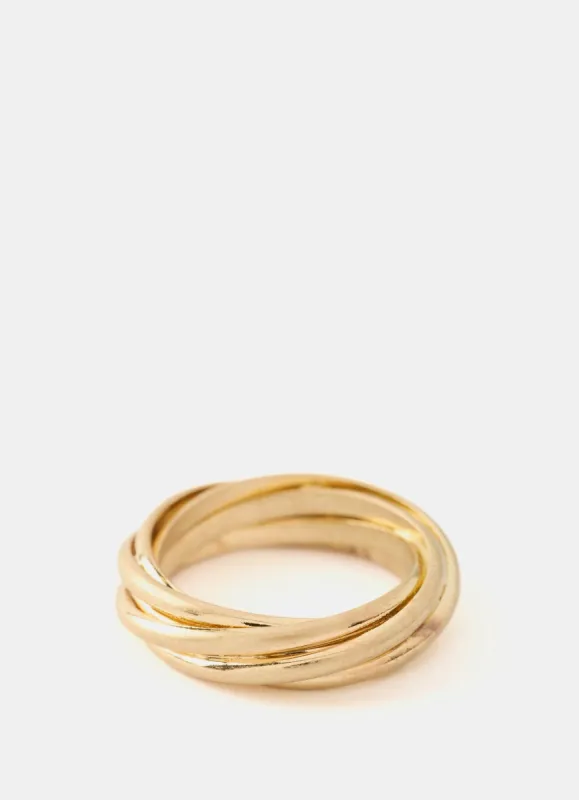 Gold Tone Twist Ring sold by Mint Velvet