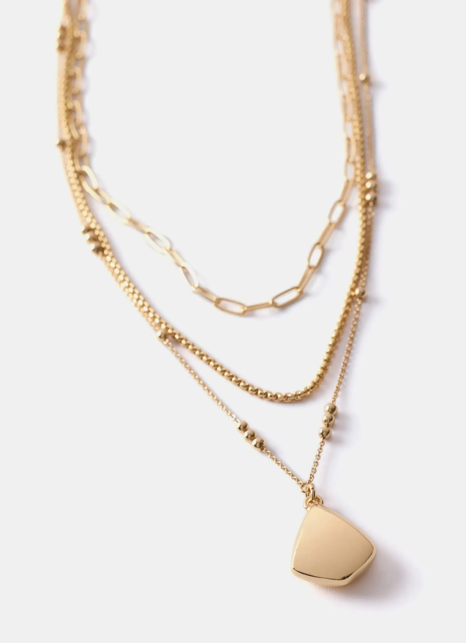 Gold Tone Triple Layered Necklace sold by Mint Velvet product image thumbnail 2