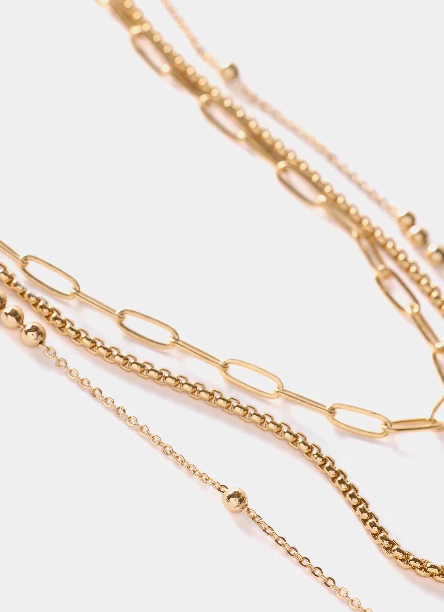 Gold Tone Triple Layered Necklace sold by Mint Velvet product image thumbnail 3