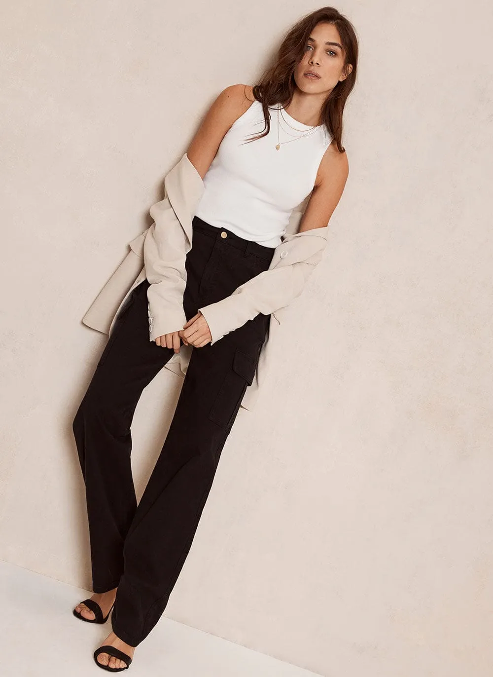 Black Cargo Pocket Straight sold by Mint Velvet product image thumbnail 3