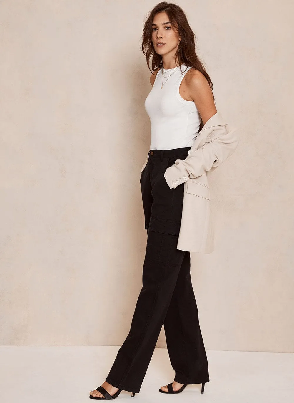 Black Cargo Pocket Straight sold by Mint Velvet product image thumbnail 4