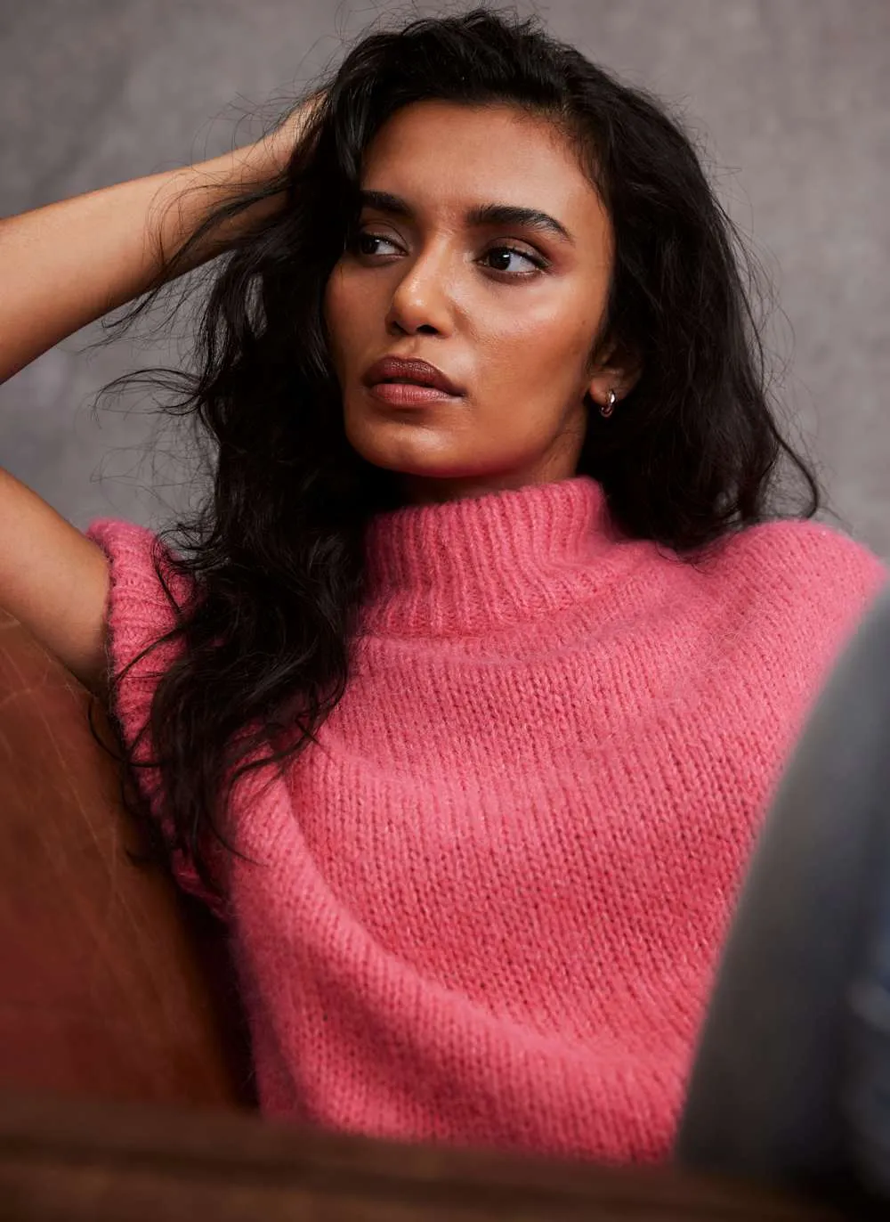 Pink Wool Blend Sleeveless Knit Top sold by Mint Velvet product image thumbnail 5