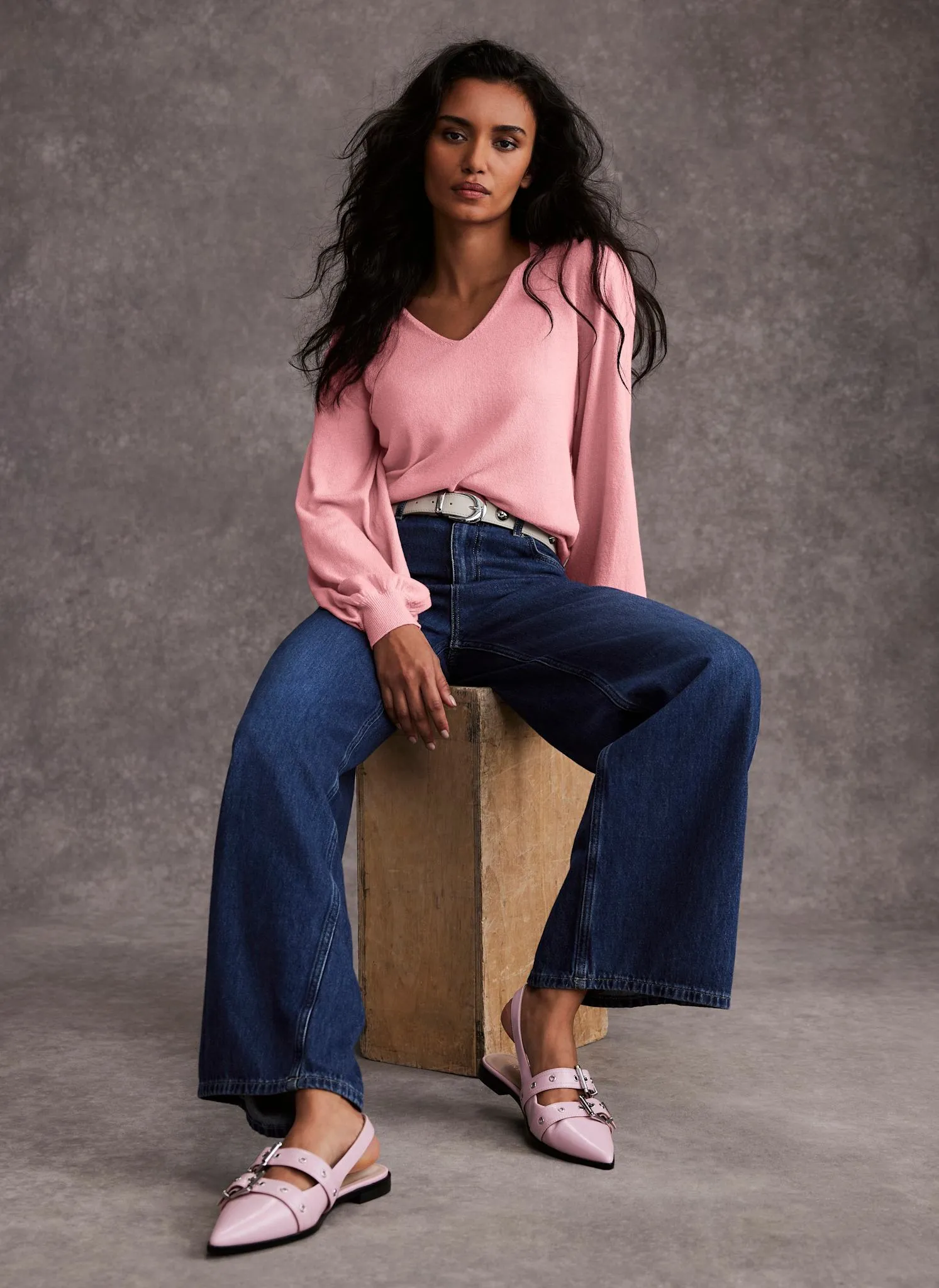 Pink V Neck Jumper sold by Mint Velvet product image thumbnail 3