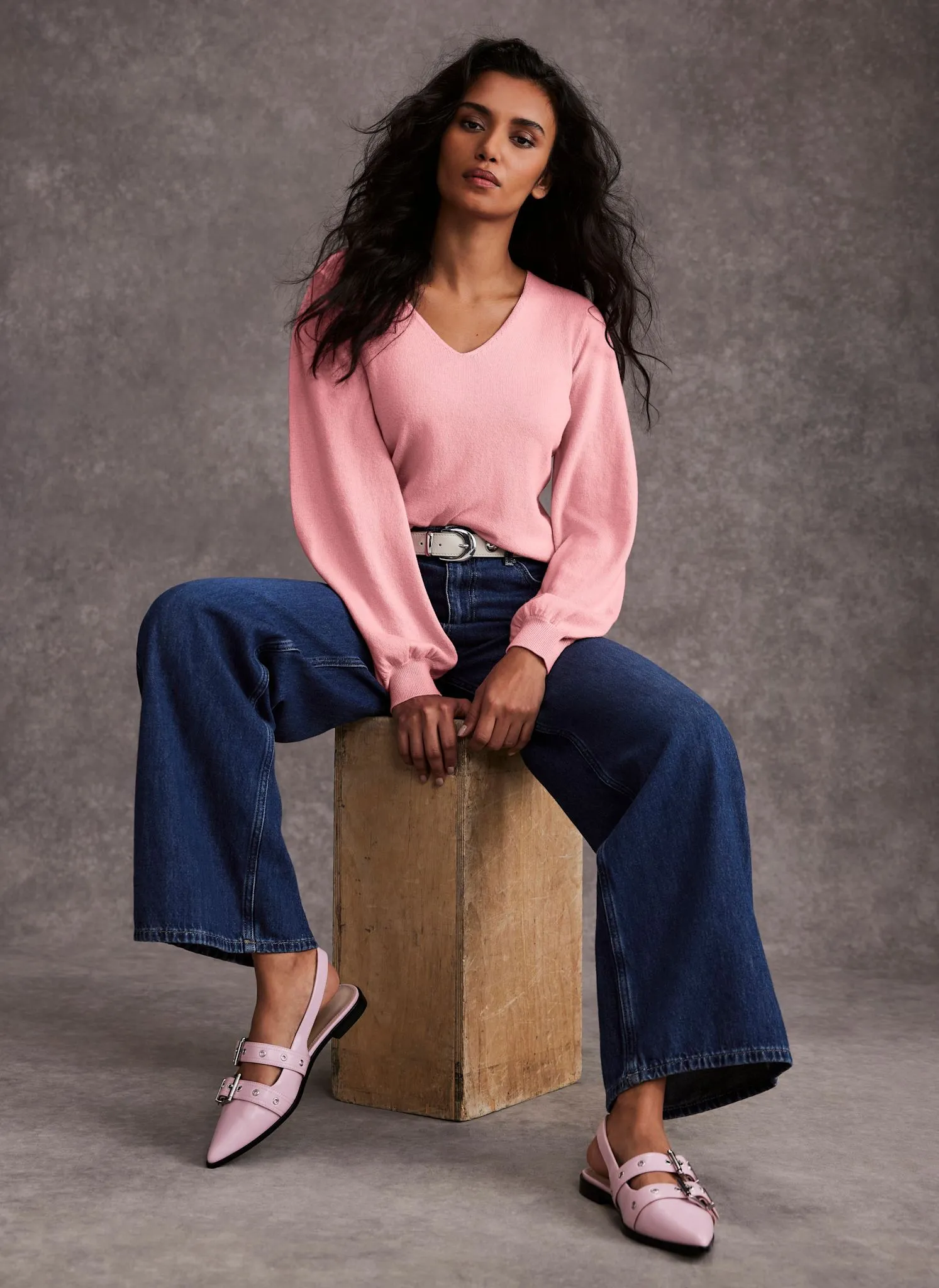 Pink V Neck Jumper sold by Mint Velvet product image thumbnail 5