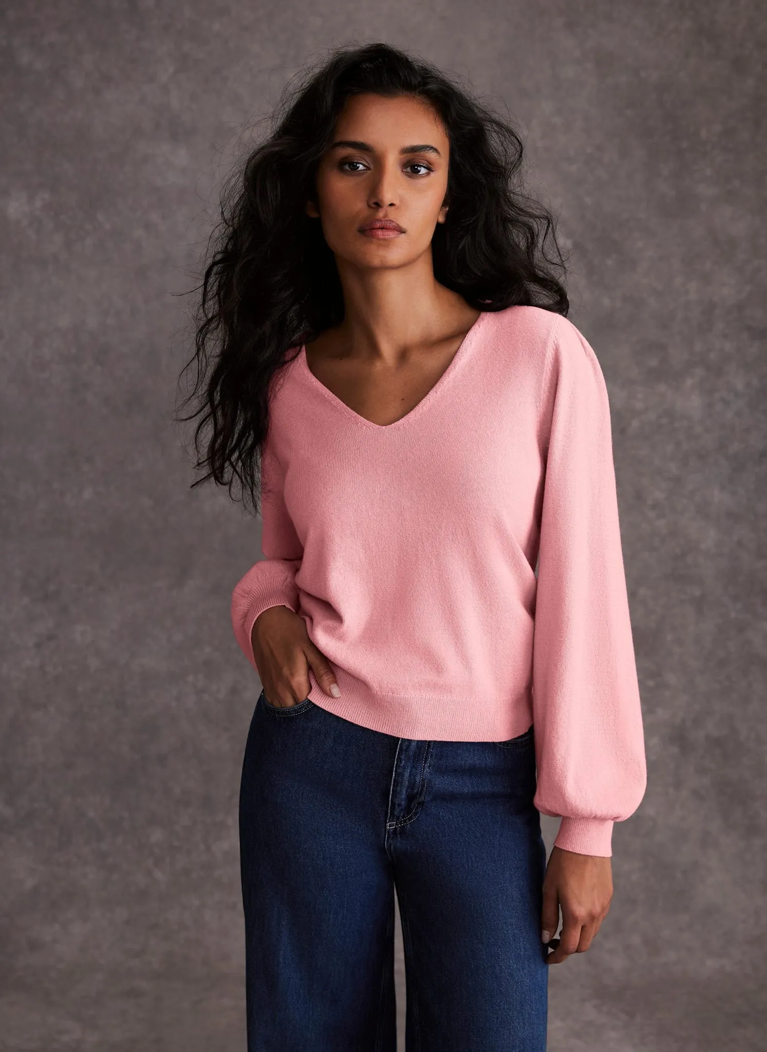 Pink V Neck Jumper sold by Mint Velvet product image thumbnail 2