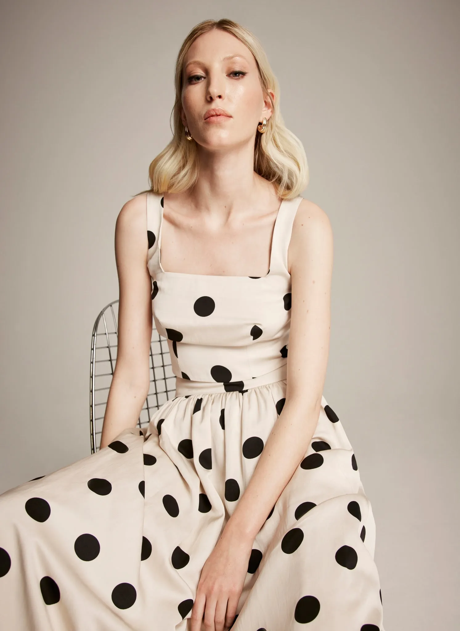 White Polka Dot Structured Top sold by Mint Velvet product image thumbnail 5