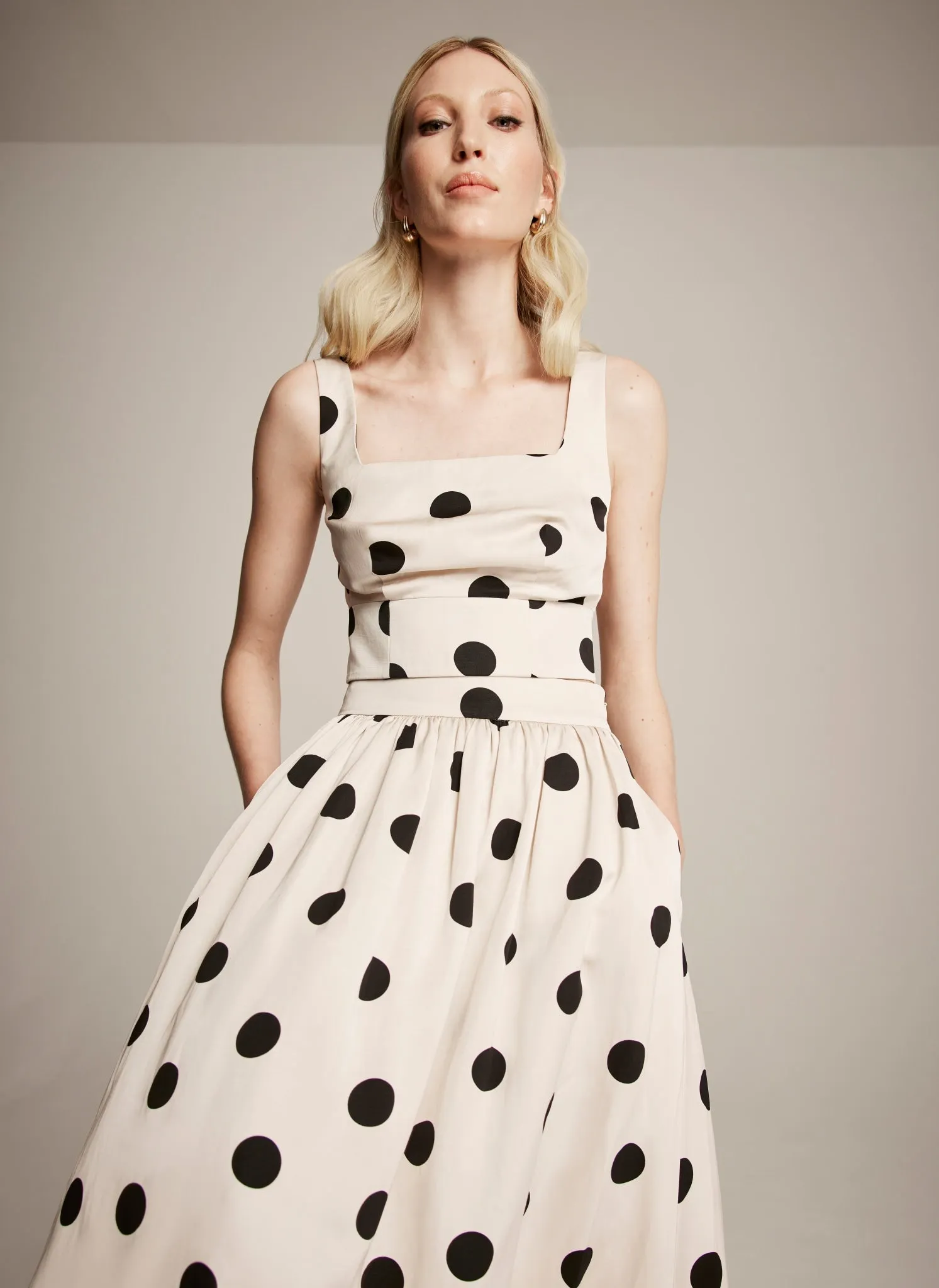 White Polka Dot Structured Top sold by Mint Velvet product image thumbnail 3