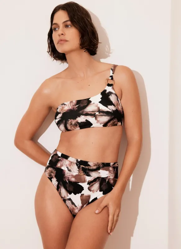 White Floral Print High Waisted Bikini Bottoms sold by Mint Velvet