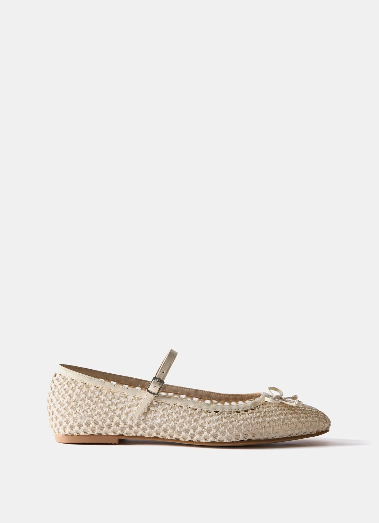 Sara White Mesh Ballet Flat Shoes sold by Mint Velvet product image thumbnail 2