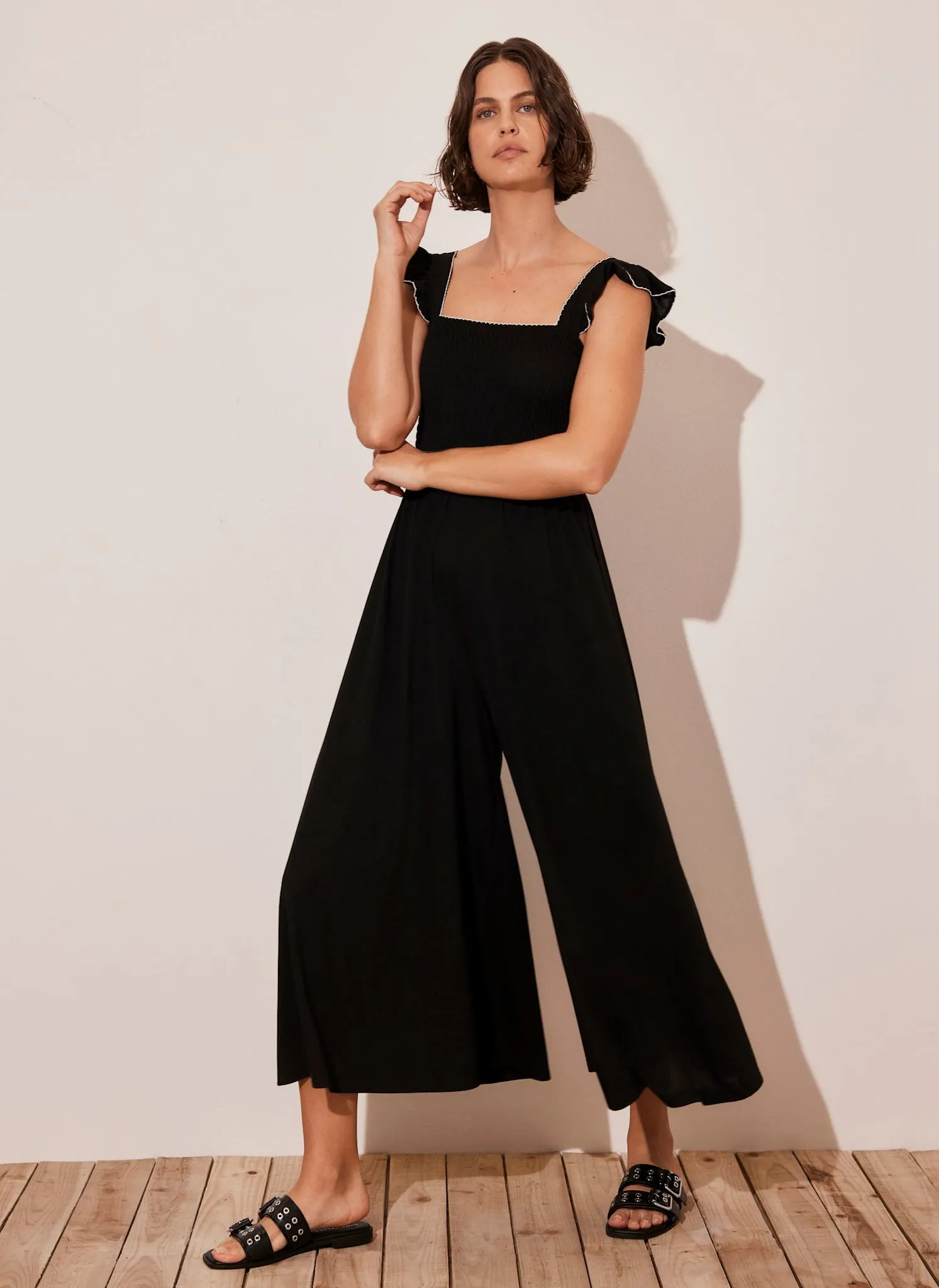 Black Wide Leg Jersey Jumpsuit sold by Mint Velvet