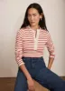 Red Striped Henley Top sold by Mint Velvet
