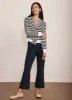 Navy Kick Flare Cropped Trousers sold by Mint Velvet