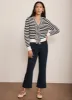 Navy Kick Flare Cropped Trousers sold by Mint Velvet