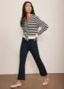 Navy Kick Flare Cropped Trousers sold by Mint Velvet