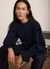 Navy Fluted Sleeve Sweatshirt sold by Mint Velvet