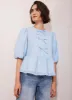 Blue Striped Polka Heart Puff Sleeve Top sold by Mint Velvet