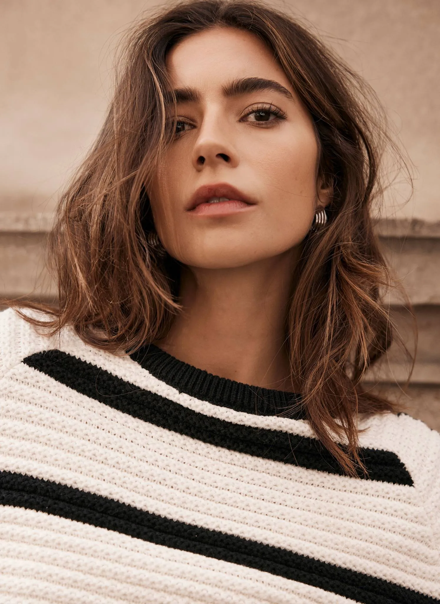 Black Cotton Blend Striped Cotton Jumper sold by Mint Velvet product image thumbnail 4