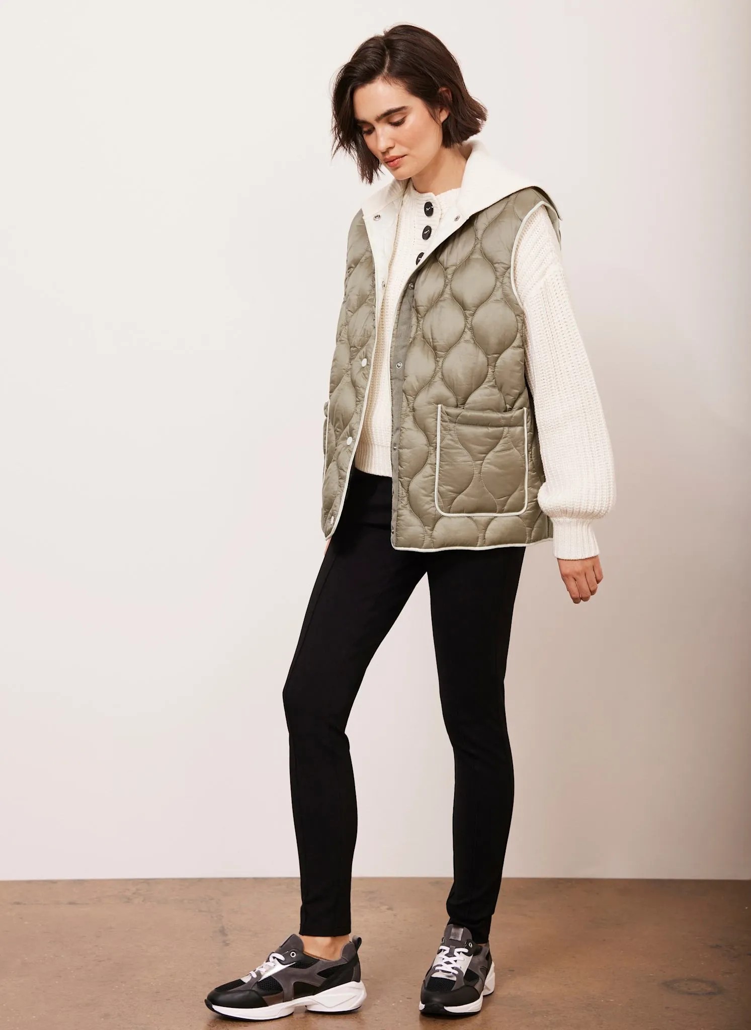Khaki Padded Gilet sold by Mint Velvet