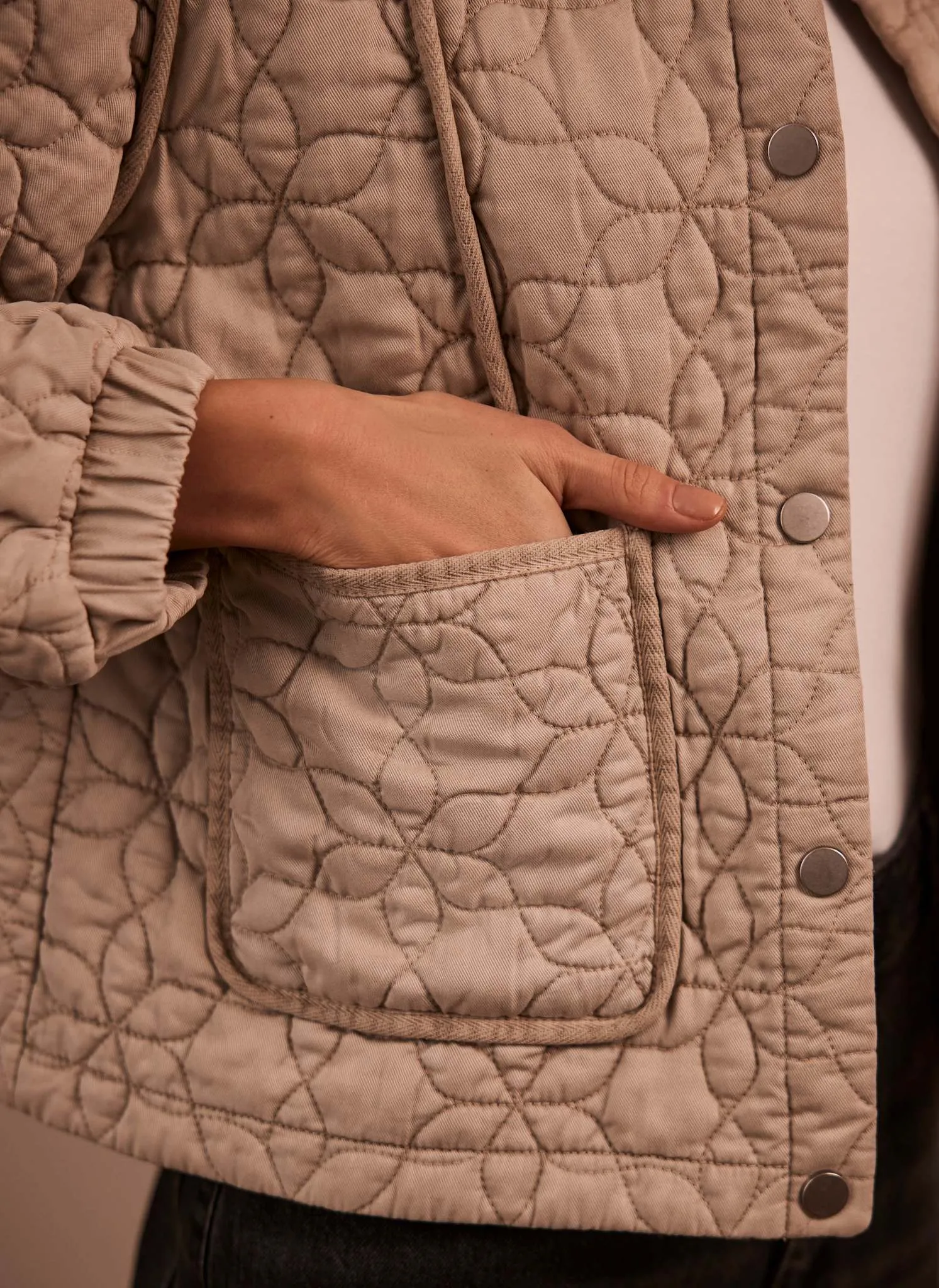 Beige Washed Quilted Jacket sold by Mint Velvet product image thumbnail 3