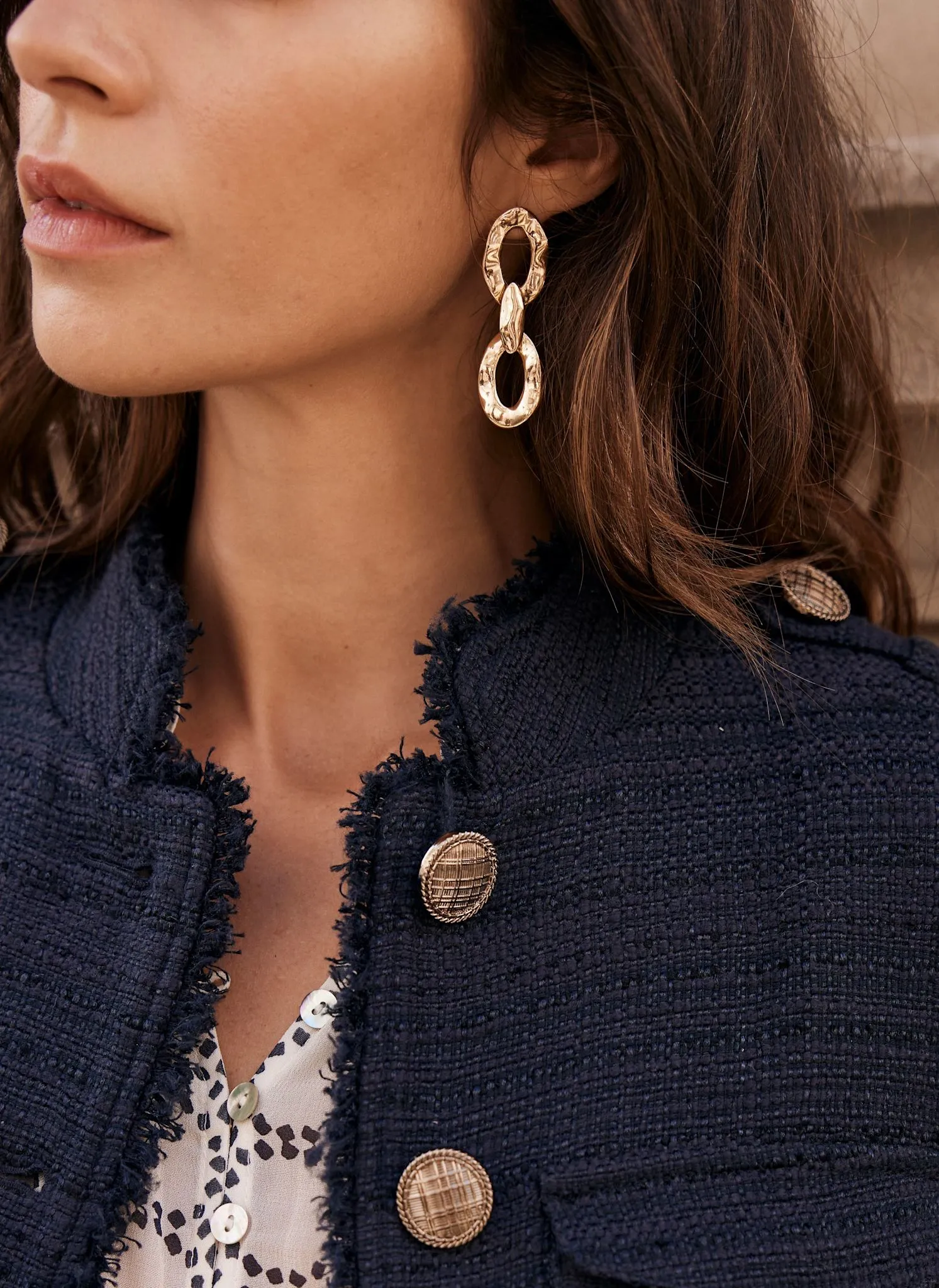 Navy Boucle Military Jacket sold by Mint Velvet product image thumbnail 4