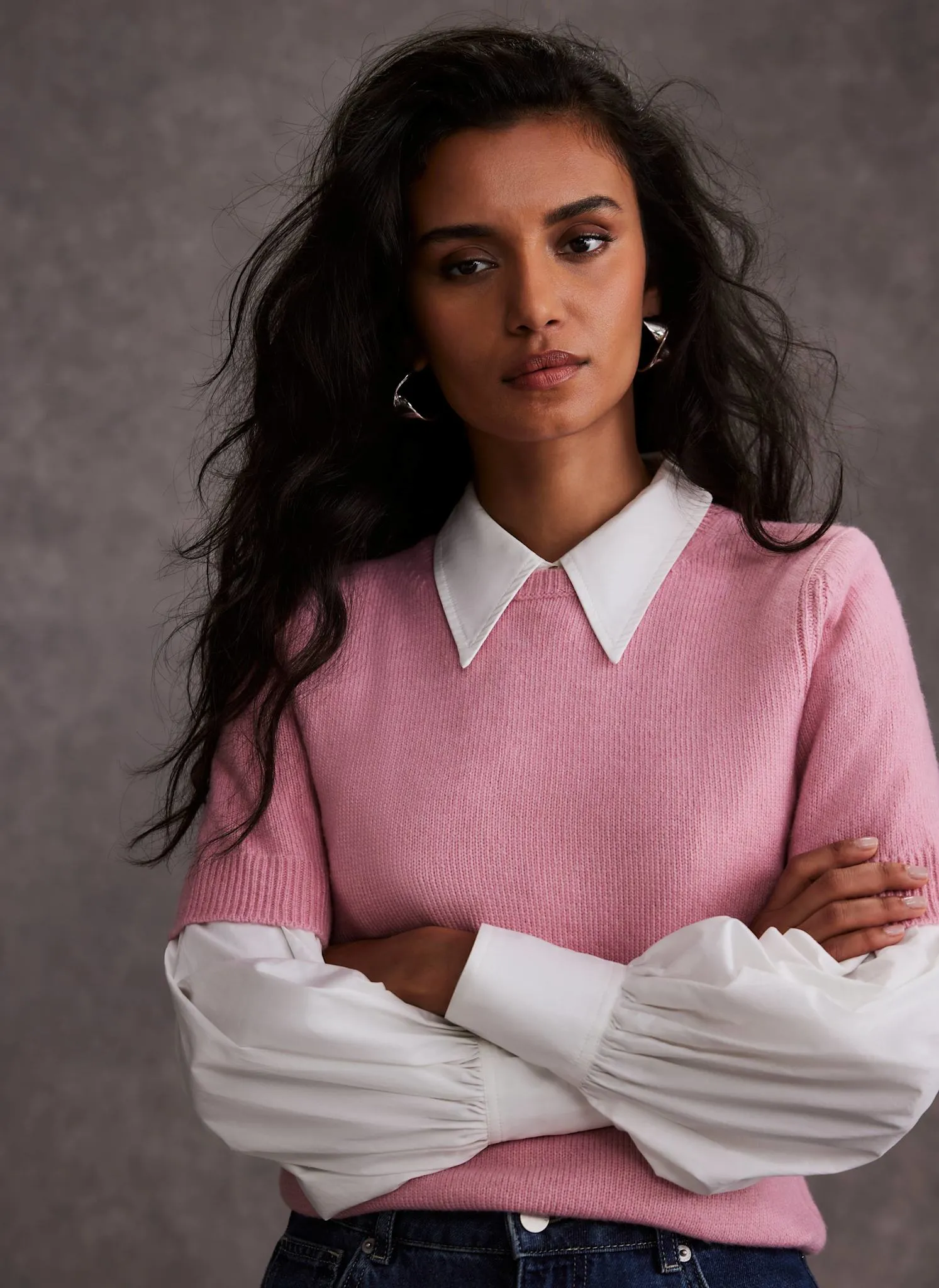 Pink Wool Blend Knit Top sold by Mint Velvet product image thumbnail 3