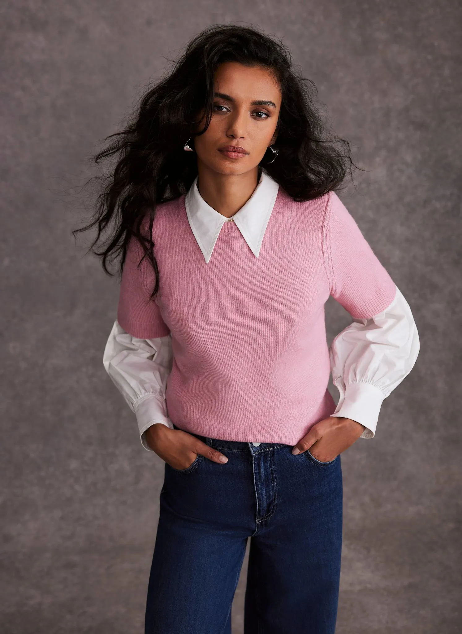 Pink Wool Blend Knit Top sold by Mint Velvet product image thumbnail 4