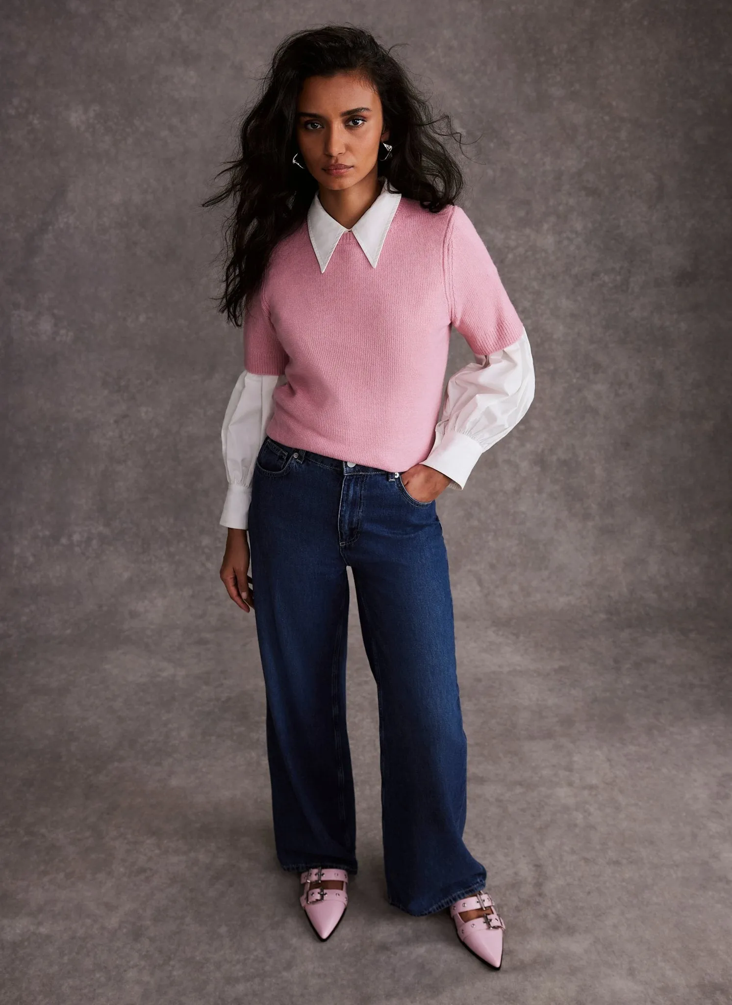 Pink Wool Blend Knit Top sold by Mint Velvet product image thumbnail 5